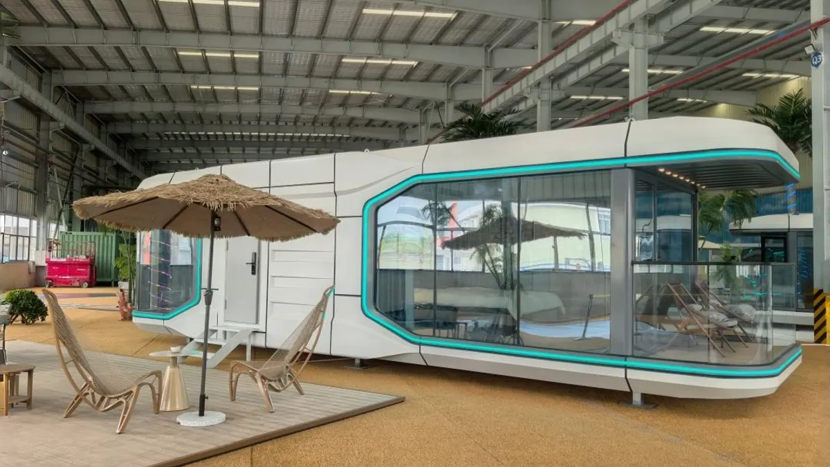 Panoramic camp pod reference for low-friction cabin stays and younger camping guests