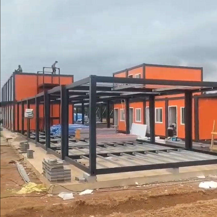 Multi-Story Orange Worker Accommodation Block cover image for a modular product in the Quick-Assembly Detachable Container House category