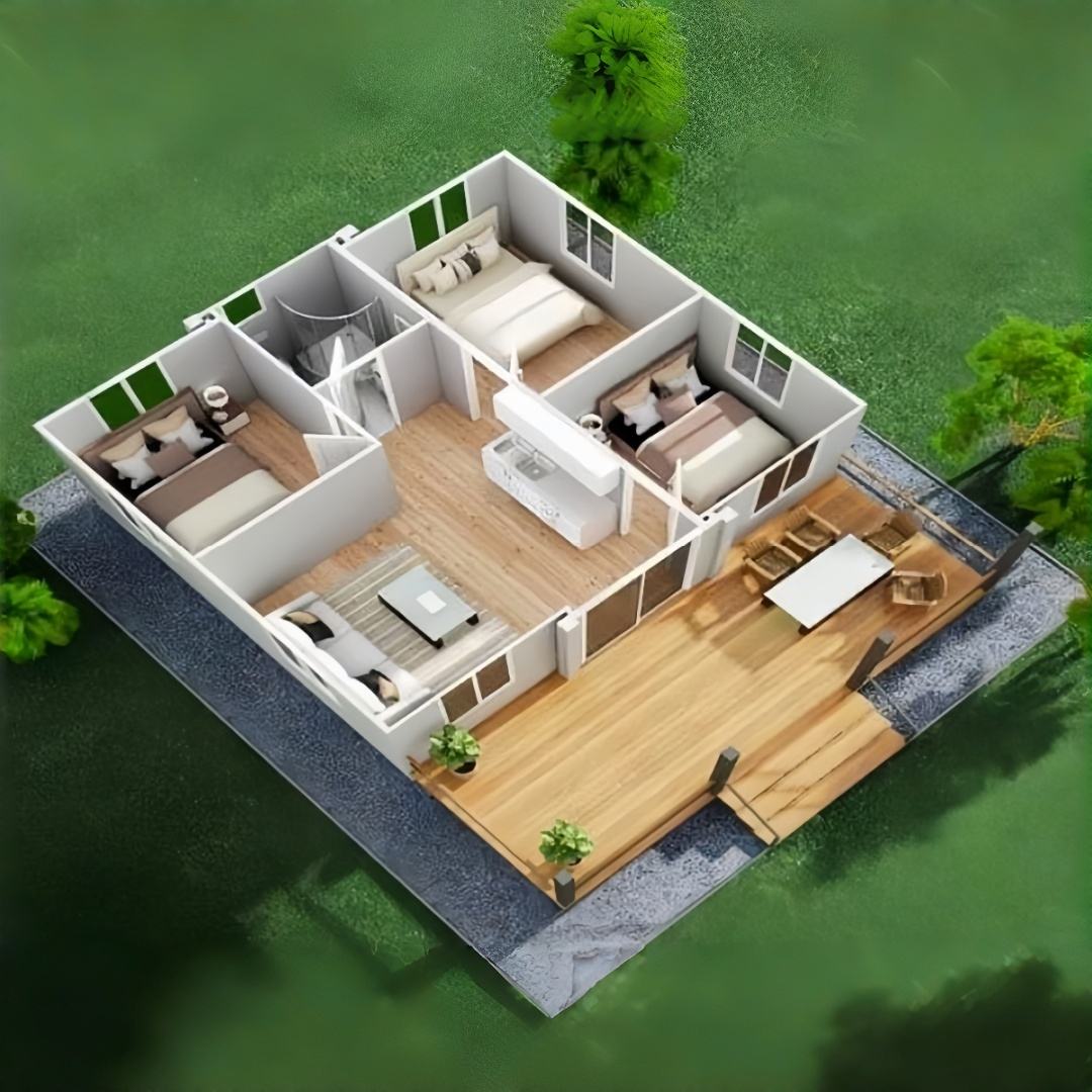 Double-Wing Expandable Container Home product view 03