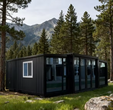 Expandable modular cabin from the container mobile home catalog