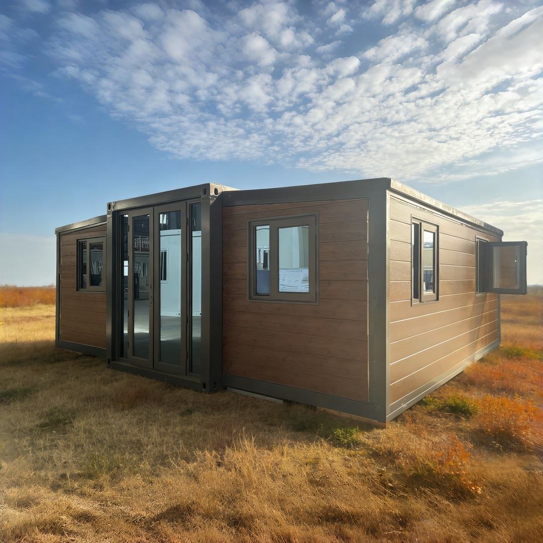 Portable Expandable Hotel Cabin wood finish site