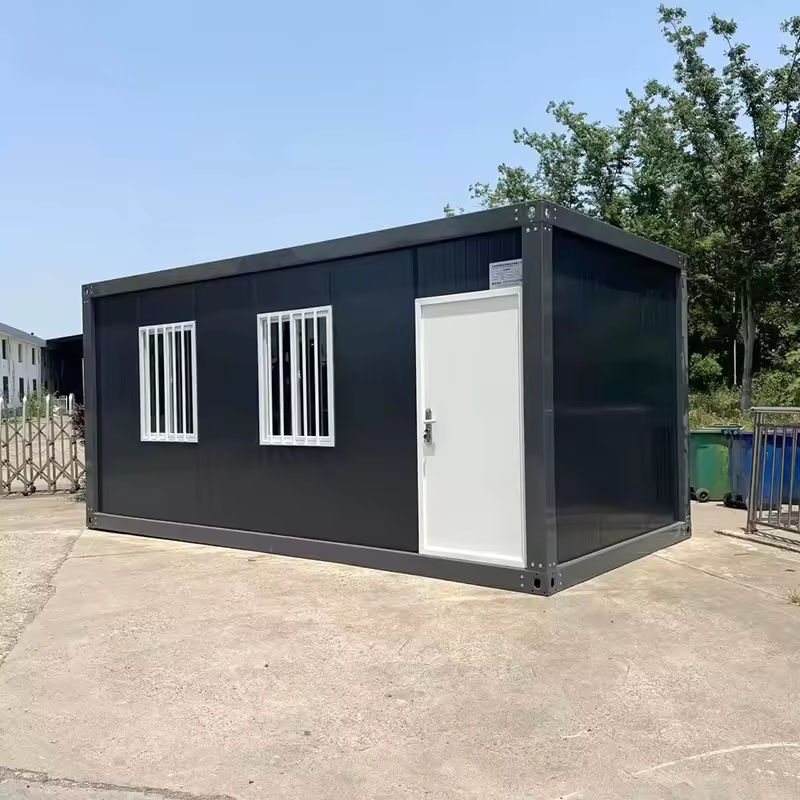 Black 20ft Flat Pack Tiny House application view