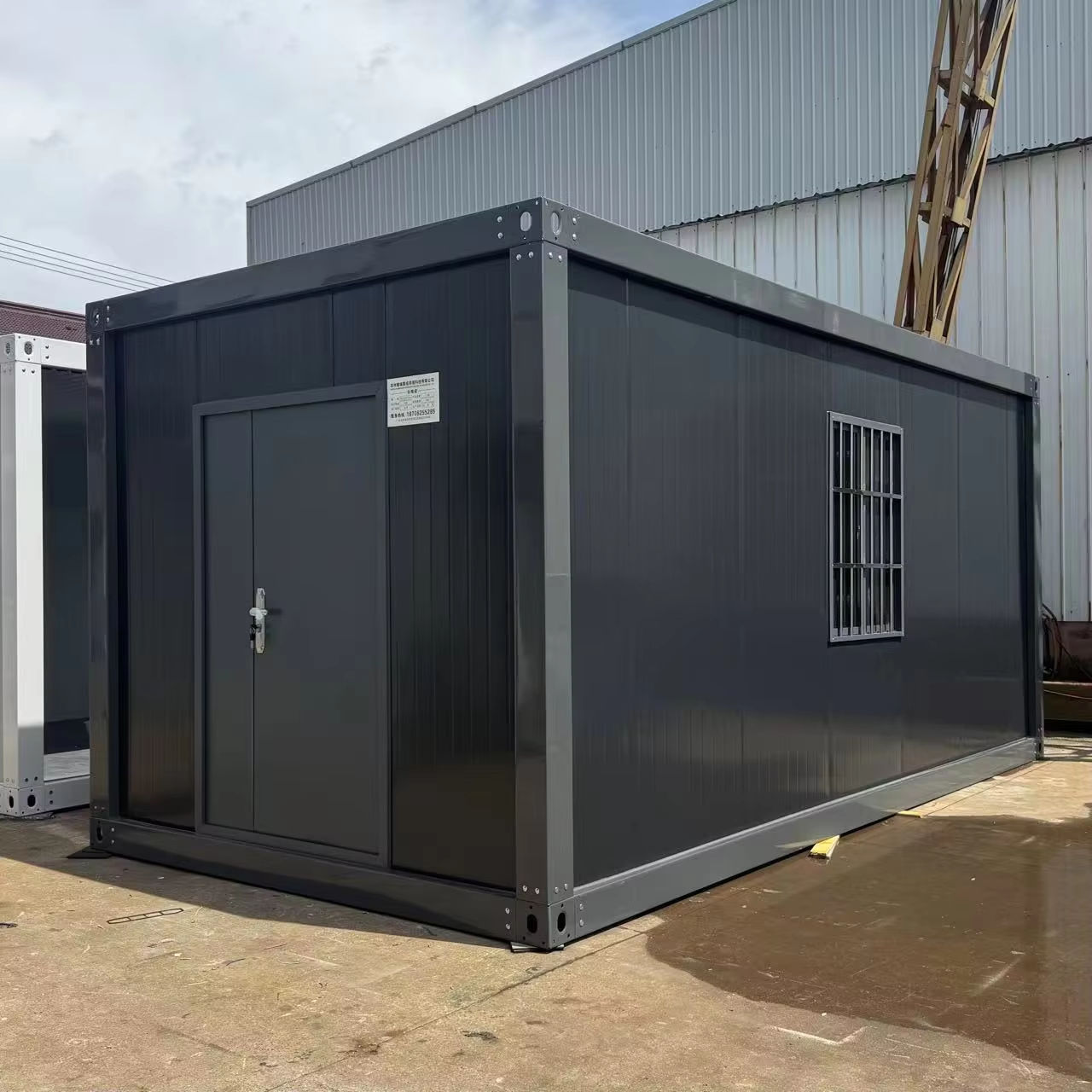 Black 20ft Flat Pack Tiny House configuration reference