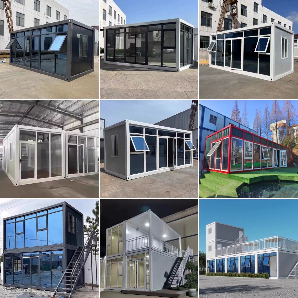 Two-Storey Glass Curtain Wall Flat Pack Building secondary view