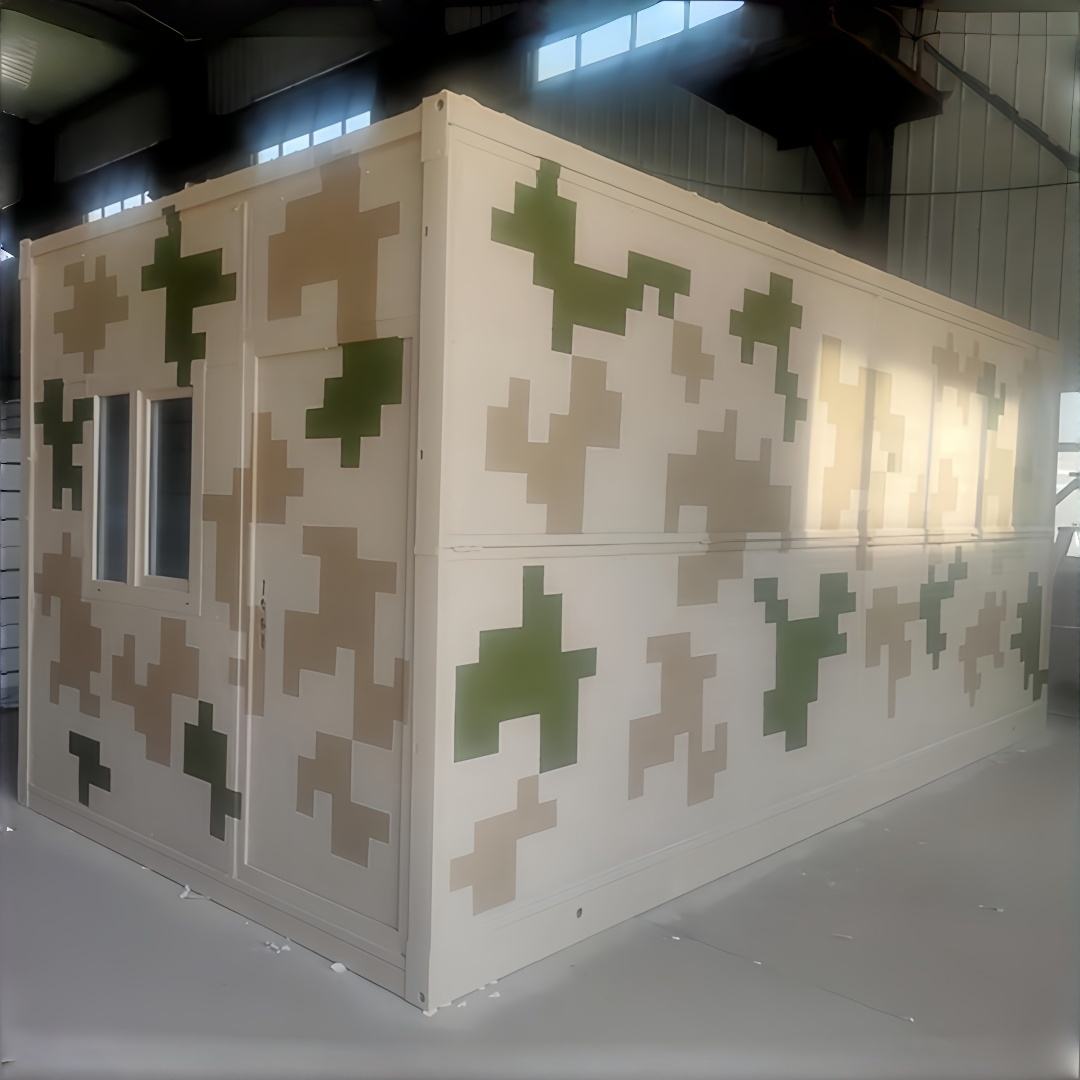 Camouflage Folding Camp Cabin application view
