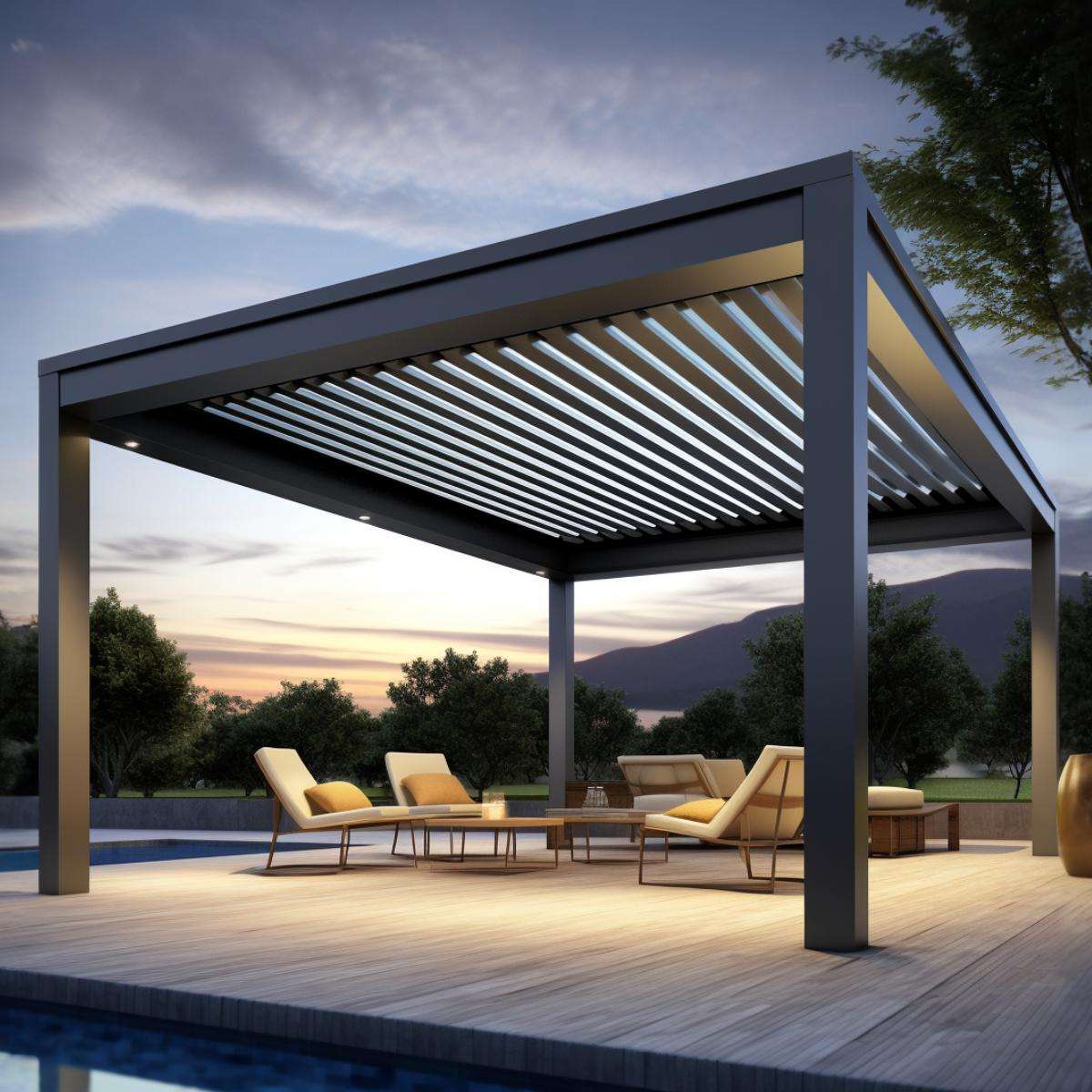 Electric Adjustable Aluminum Pergola project reference