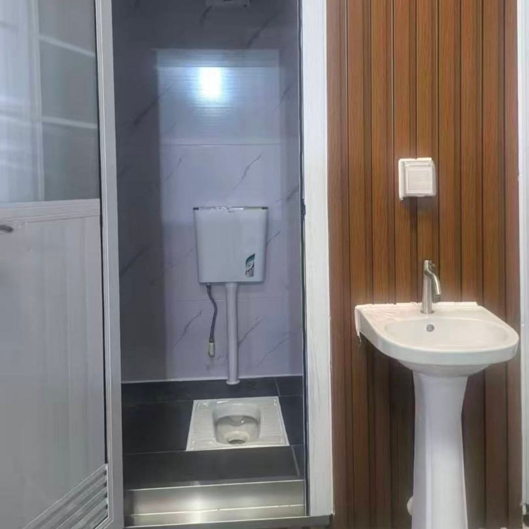 Modern portable restroom module for a hospitality site