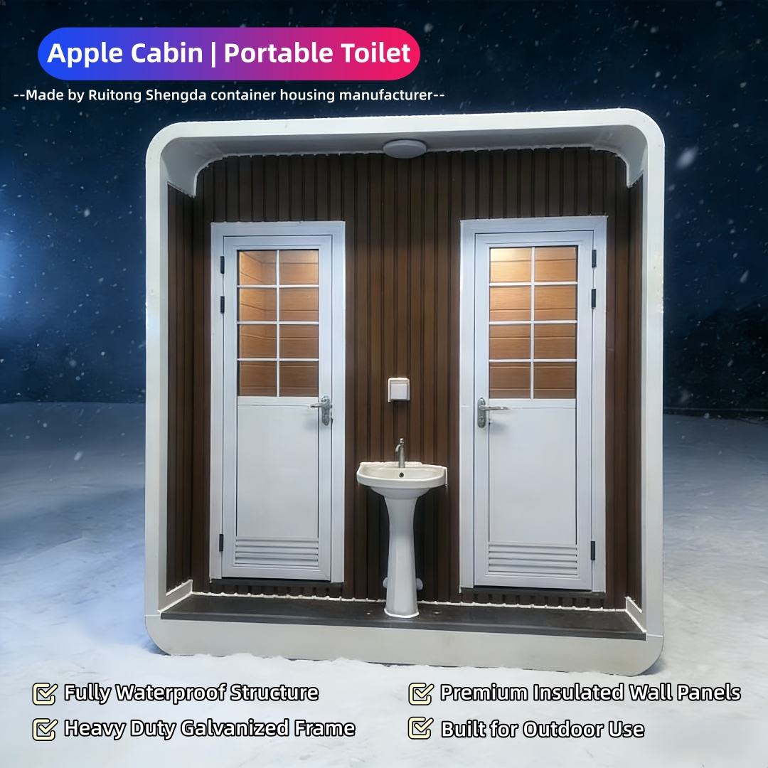 Apple Cabin Outdoor Portable Toilet project reference