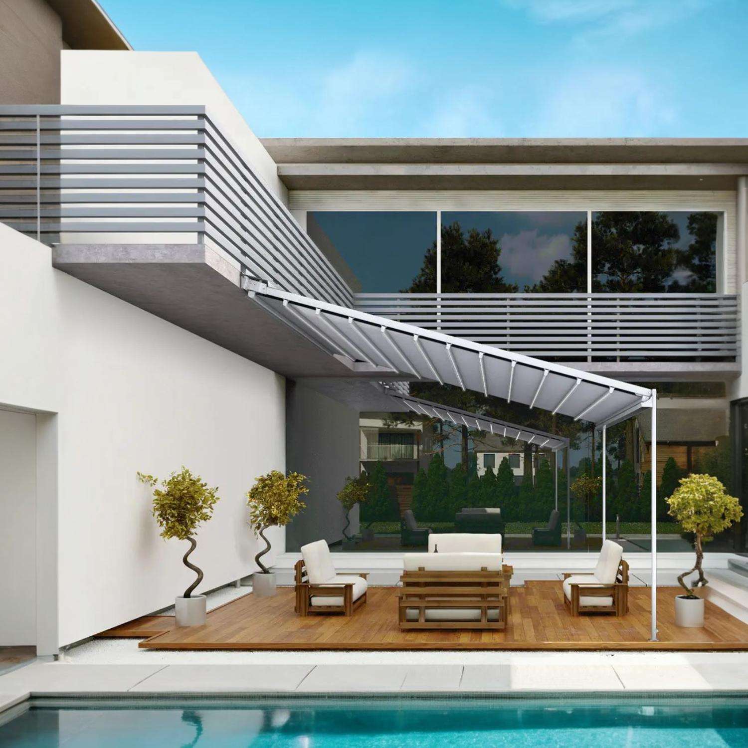 Retractable Patio Shade Canopy application view