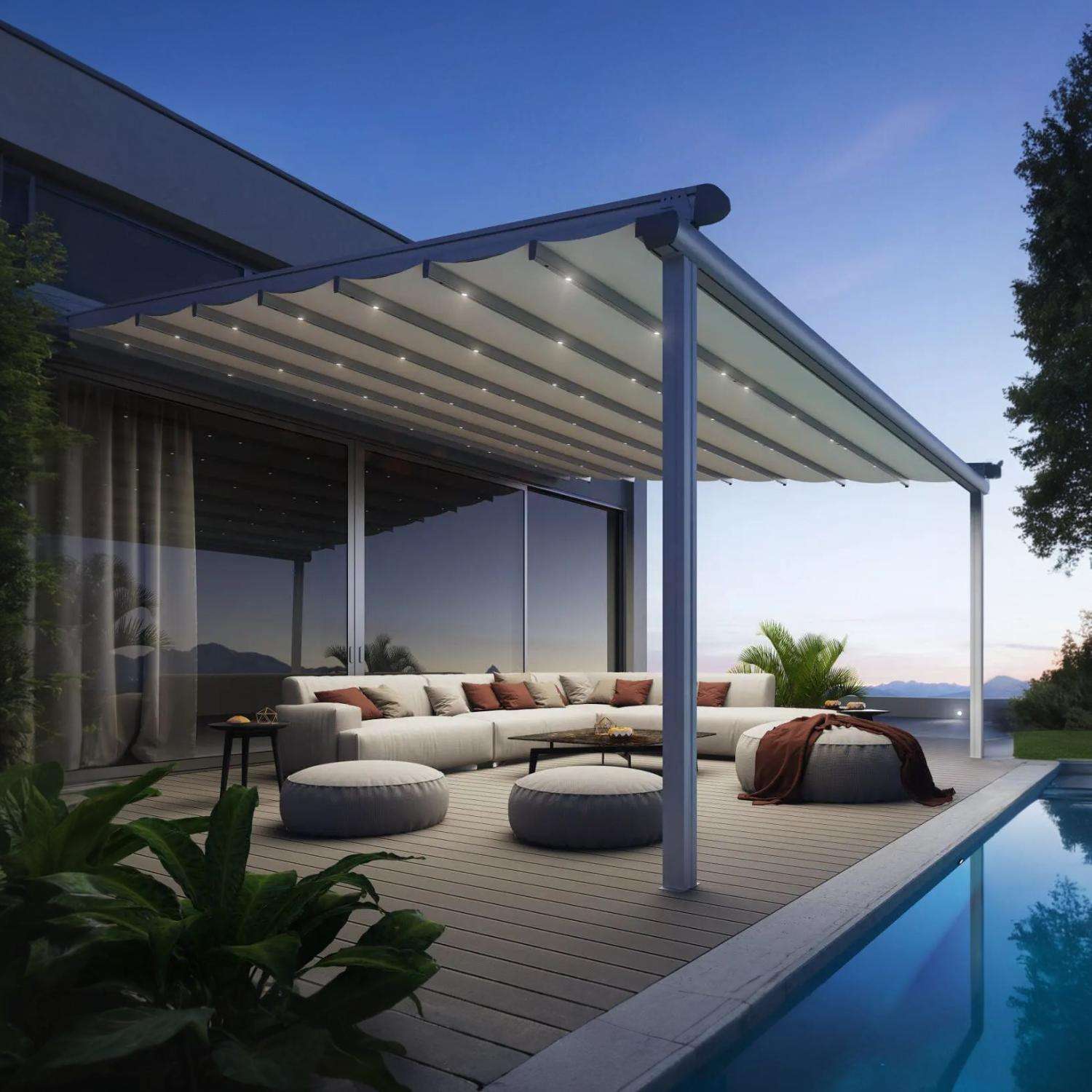 Retractable Patio Shade Canopy project reference