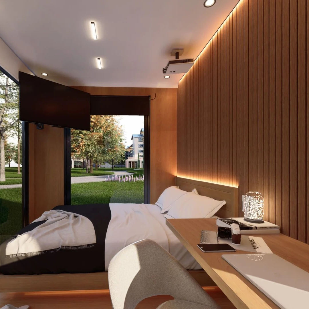 40ft Prefab Apple Cabin Mobile House project reference