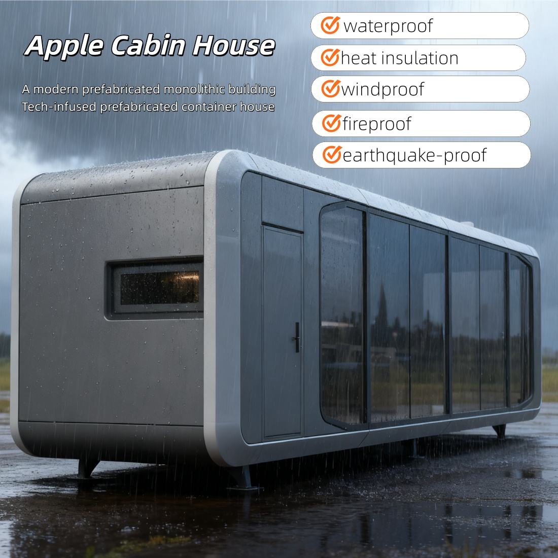 9.5m Medium Apple Pod Capsule House application view