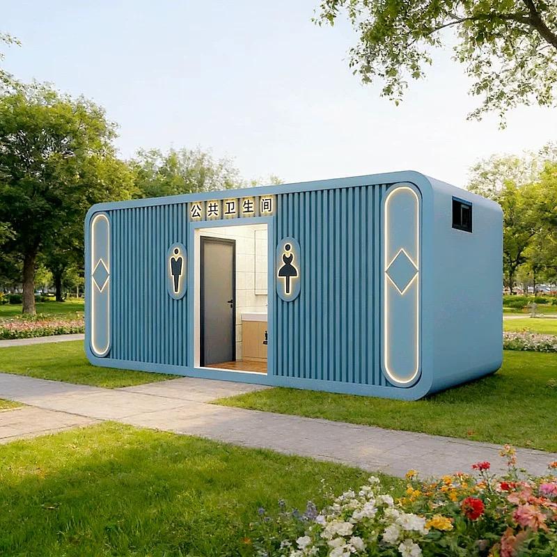 Luxury Apple Pod Outdoor Washroom cover image for a modular product in the Space Capsule House category