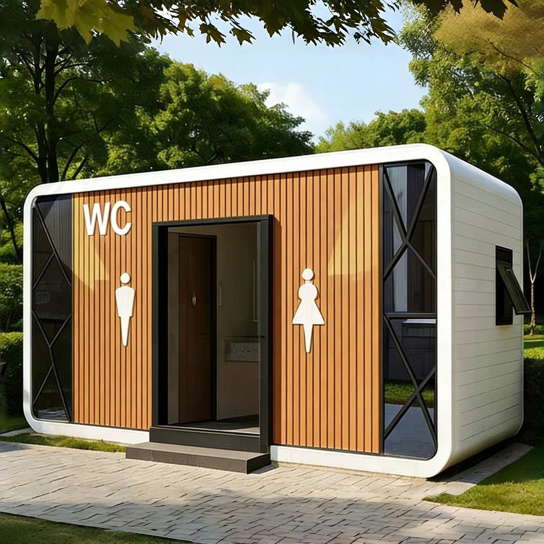 Modern Capsule-Style Outdoor Washroom detail view