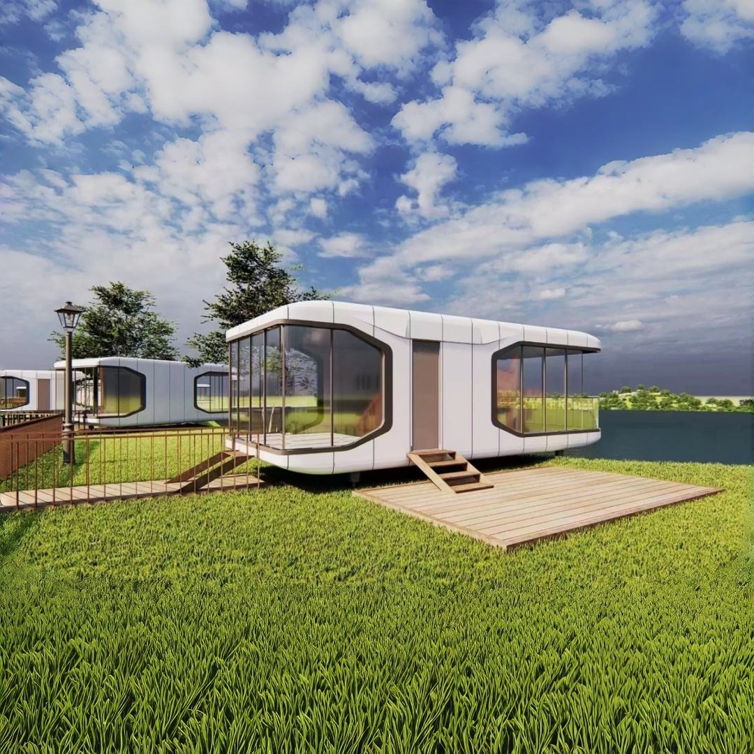 Panoramic glass capsule unit from the container mobile home range