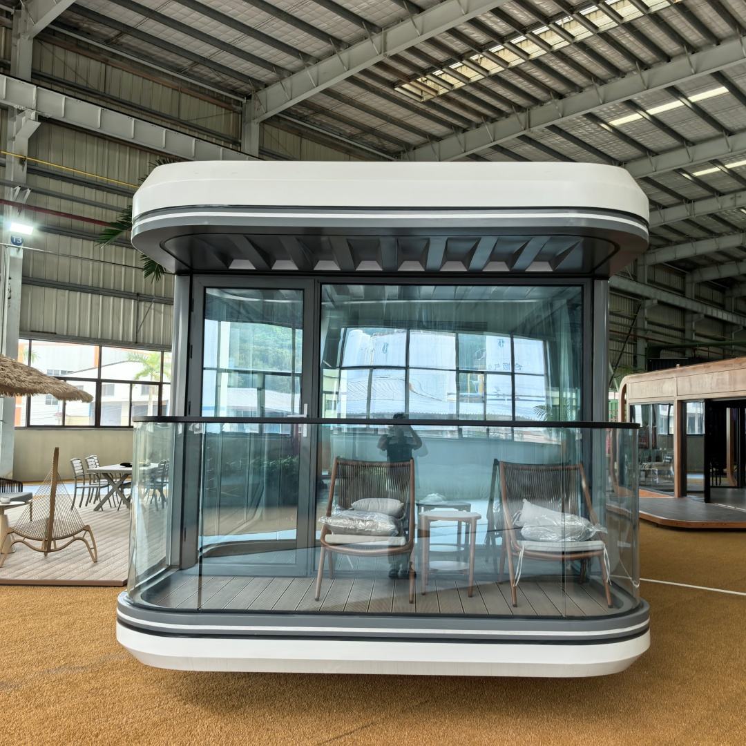 Panoramic Glass Travel Camp Pod configuration reference