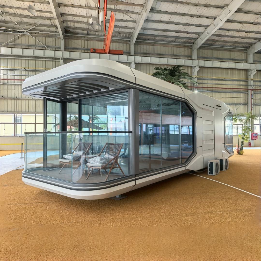 Panoramic glass travel camp pod for Middle East hospitality projects
