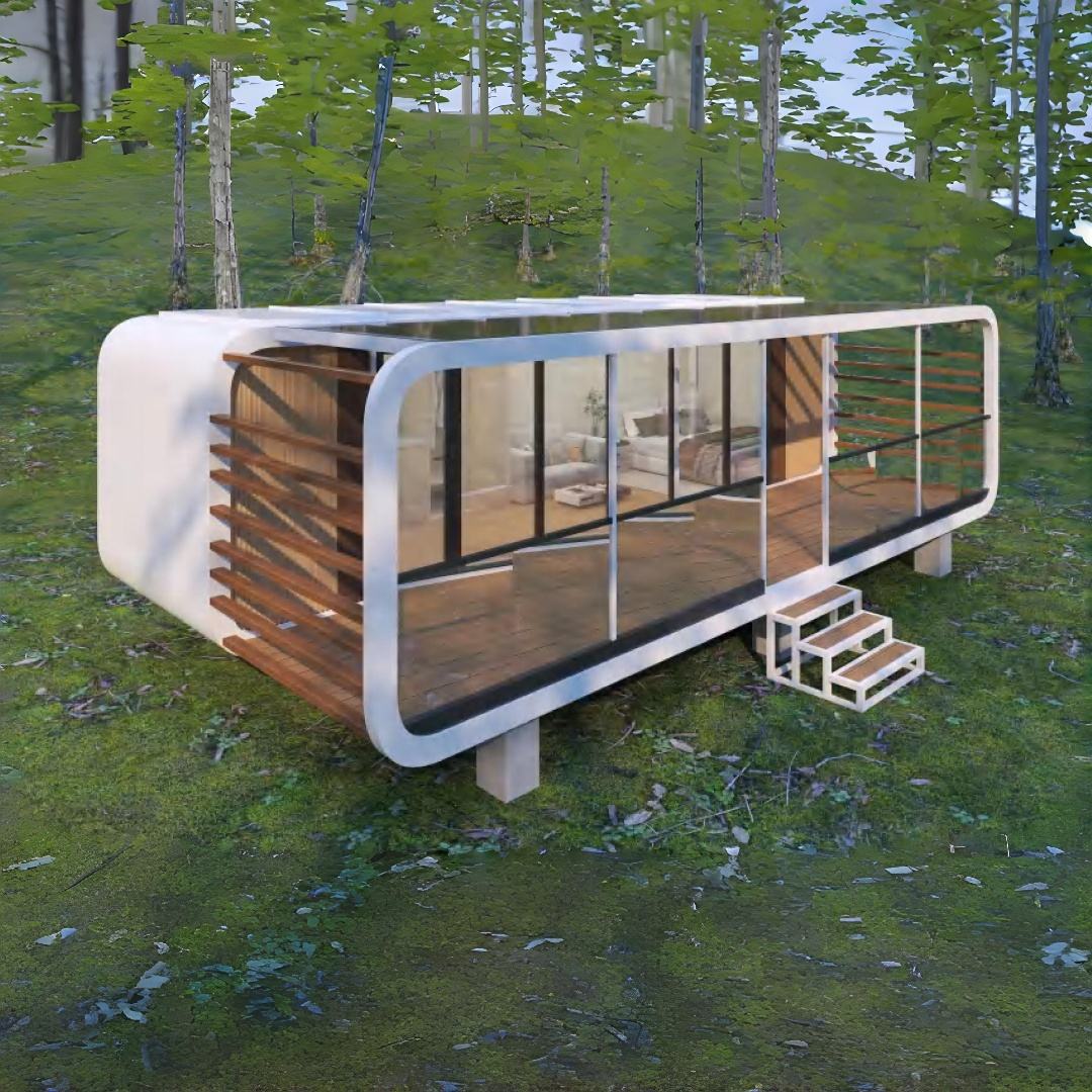 Tech-Infused Apple Prefab Cabin detail view