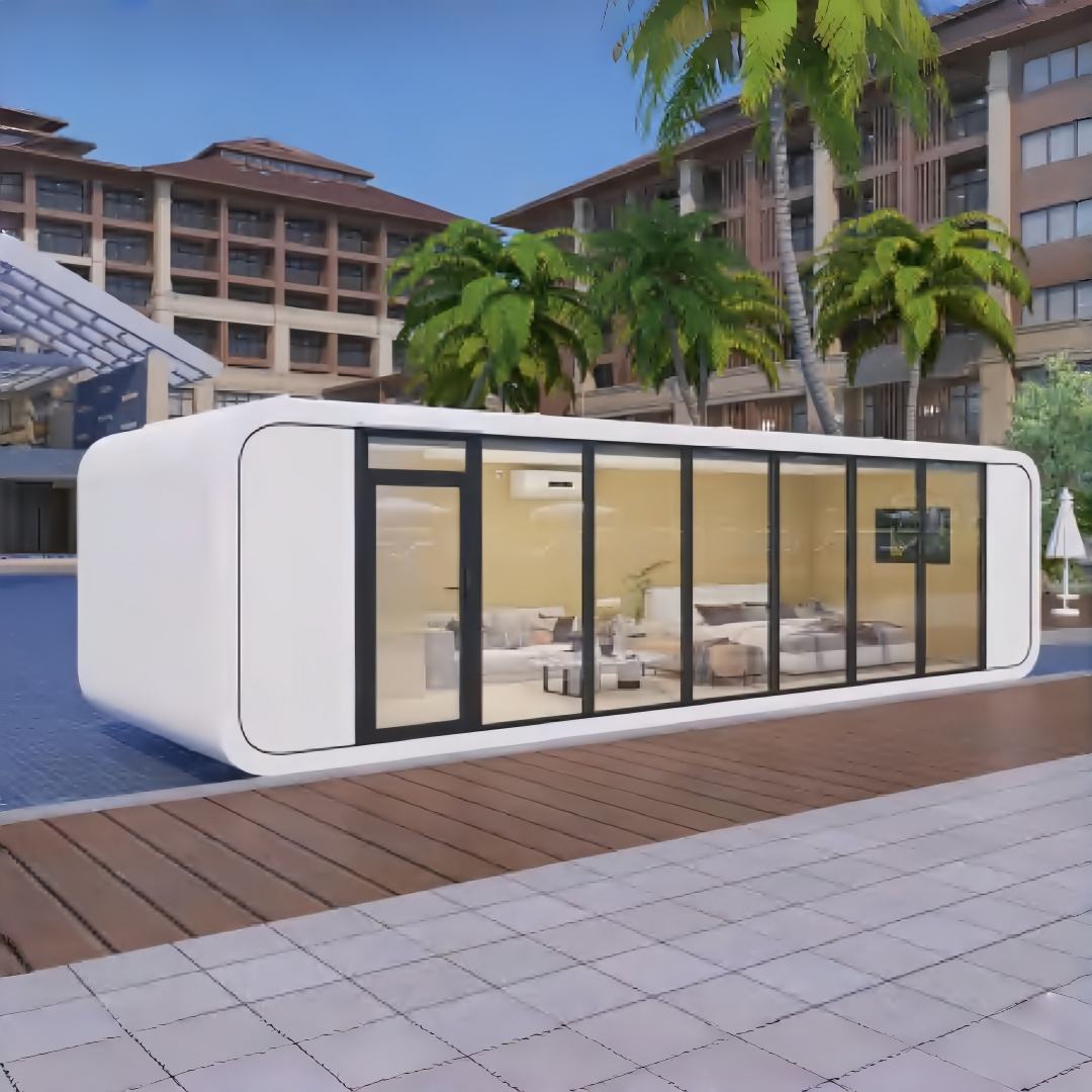 Tech-Infused Apple Prefab Cabin project reference